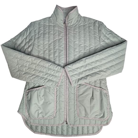 Peter Millar Pippin Quilted Travel Jacket Size Small Sage Fog Green New Golf - Picture 2 of 10